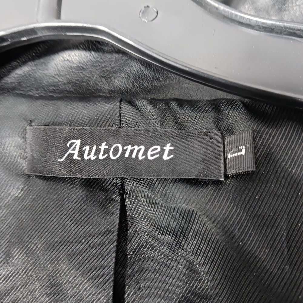 Automet Black Faux Leather/Pleather Jacket Size L - image 4