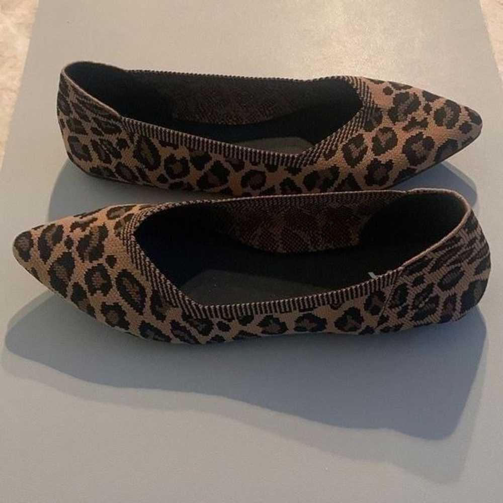 MIA Animal Print Pointy Toe Woven Flats - image 3