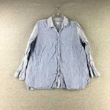 Vintage J Jill Top Womens 1X Button Up Shirt Love 