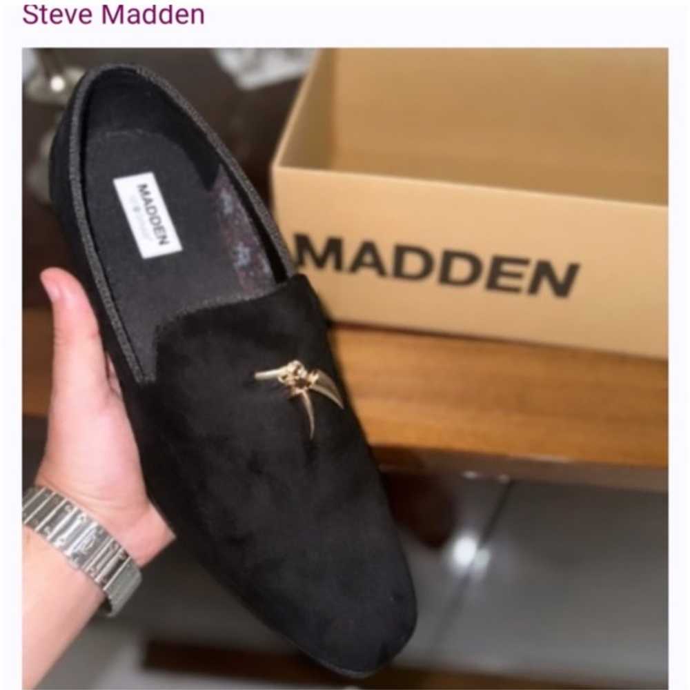 Steve Madden Loafers Rare Sharktooth Rose Gold Me… - image 3