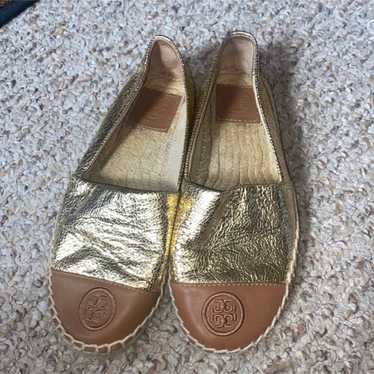 TORY BURCH Colorblock Logo Leather Espadrille Fla… - image 1