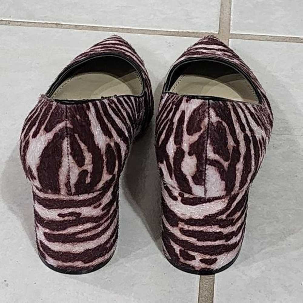 Nine West zebra animal print purple round heel po… - image 5