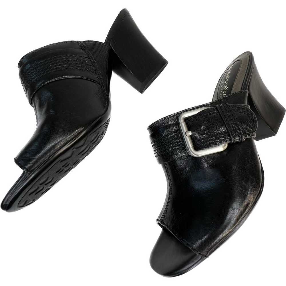 Naturalizer Sandals Wms 8M Black Leather Open Toe… - image 6