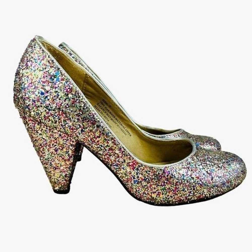 Urban Outfitters Y2K Rainbow Glitter Sparkle Roun… - image 2