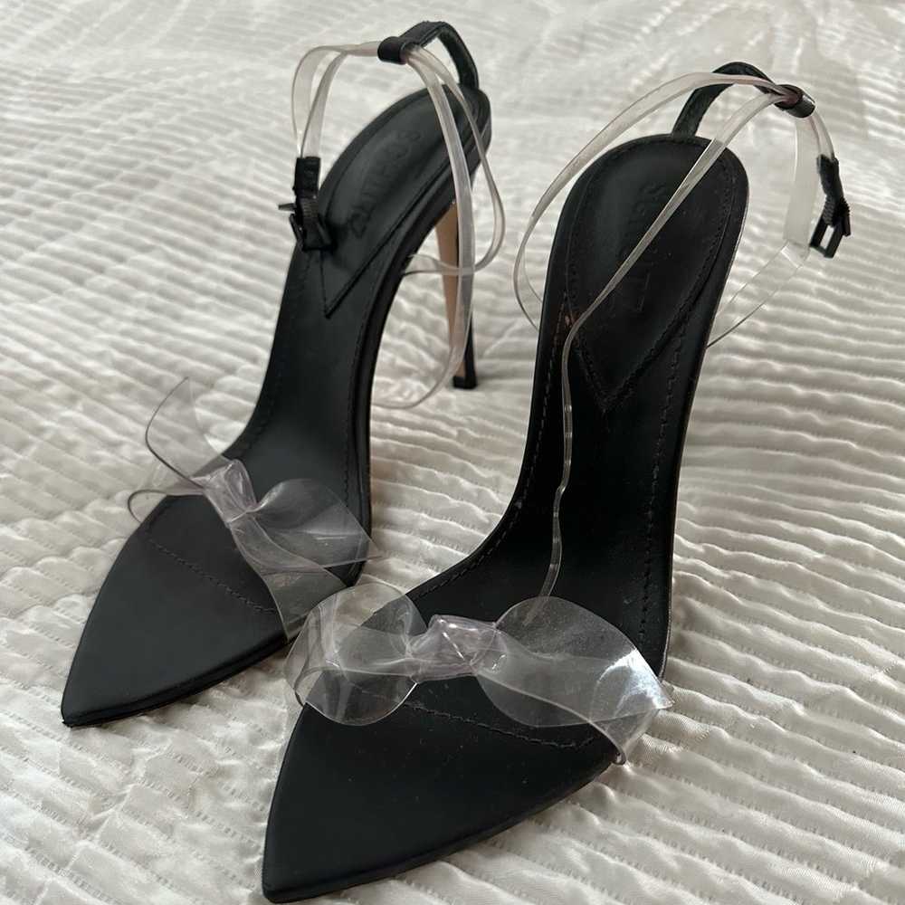 Clear Schultz Heels with Bow - image 1