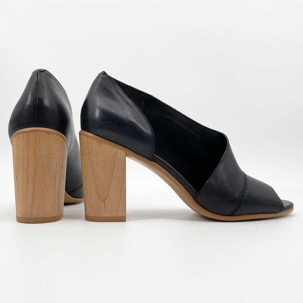 1. STATE Black Leather Block Heel Amble Asymmetri… - image 1