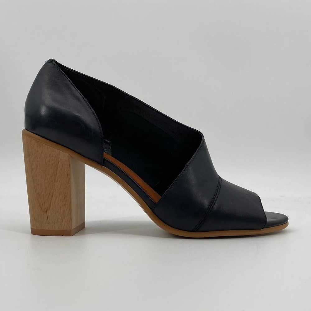 1. STATE Black Leather Block Heel Amble Asymmetri… - image 8