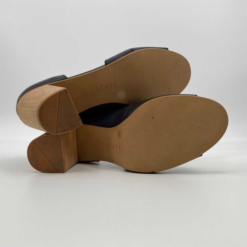 1. STATE Black Leather Block Heel Amble Asymmetri… - image 9