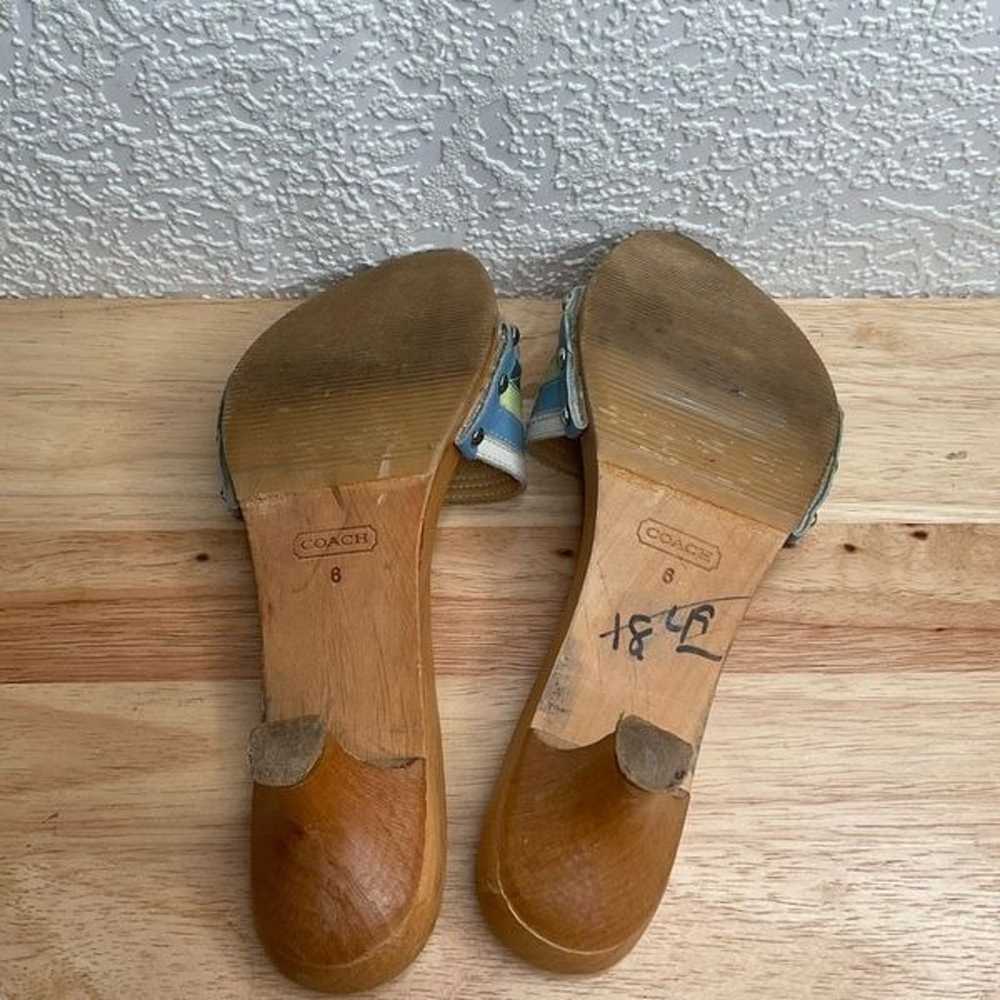 Vintage COACH Women’s Wooden Heels Open Toe Sanda… - image 2