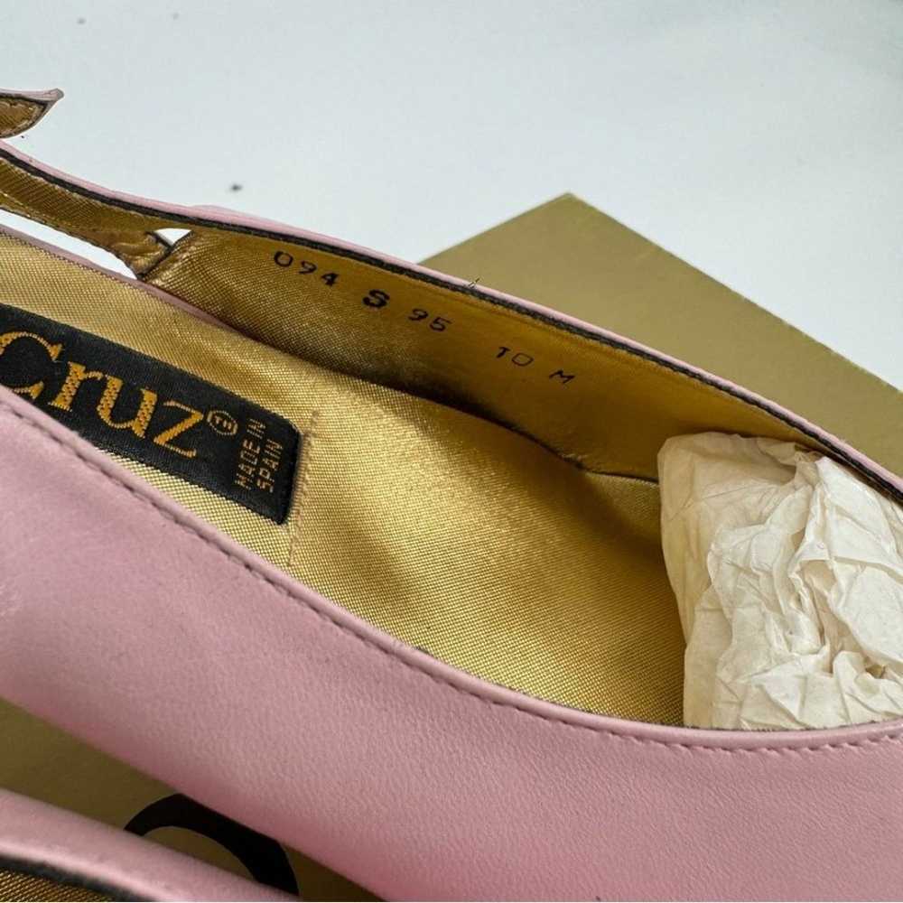 Vintage Vera Cruz bubblegum pink 80s slingback he… - image 8