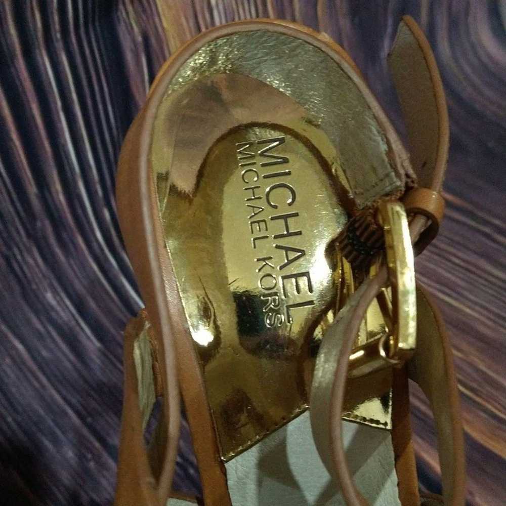 Michael Kors Wedge Heels Brown Sandals - image 6