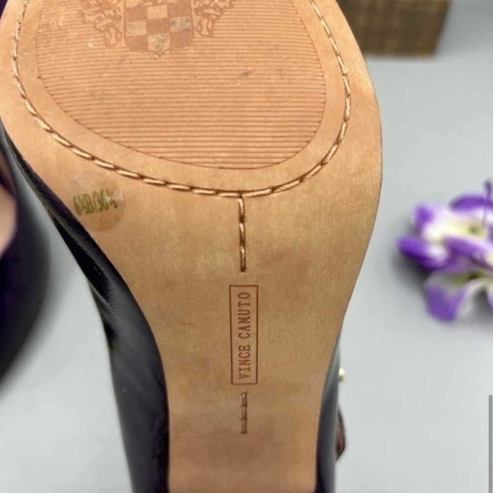 ✨NEW Vince Camuto purple leather suede heels buck… - image 10