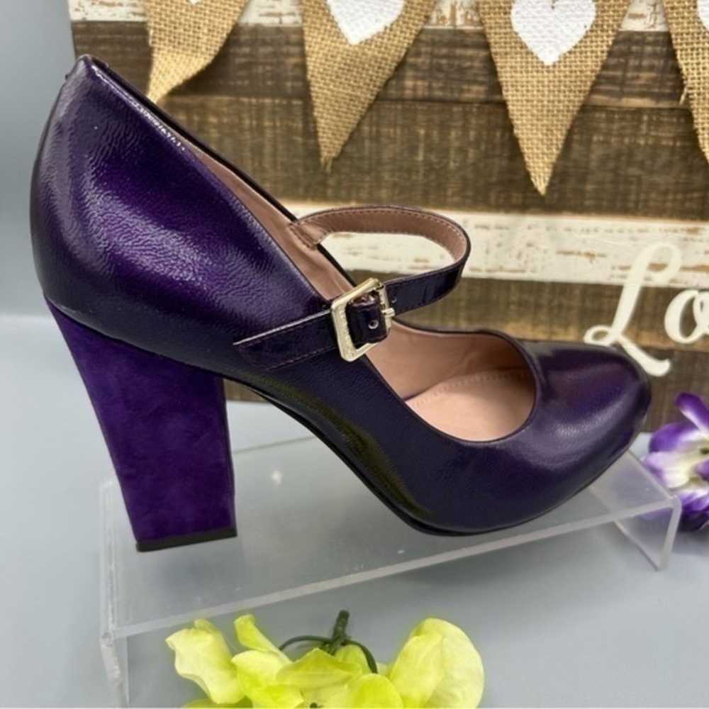 ✨NEW Vince Camuto purple leather suede heels buck… - image 1