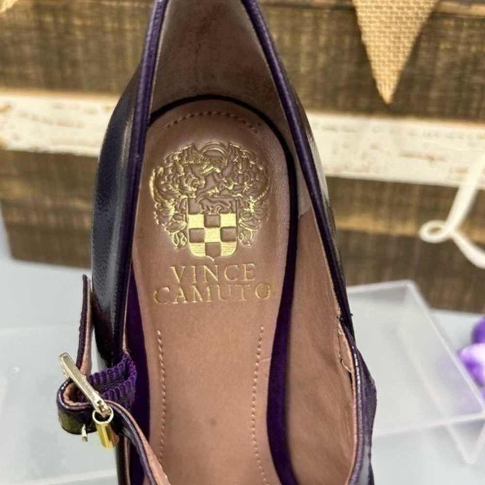 ✨NEW Vince Camuto purple leather suede heels buck… - image 4