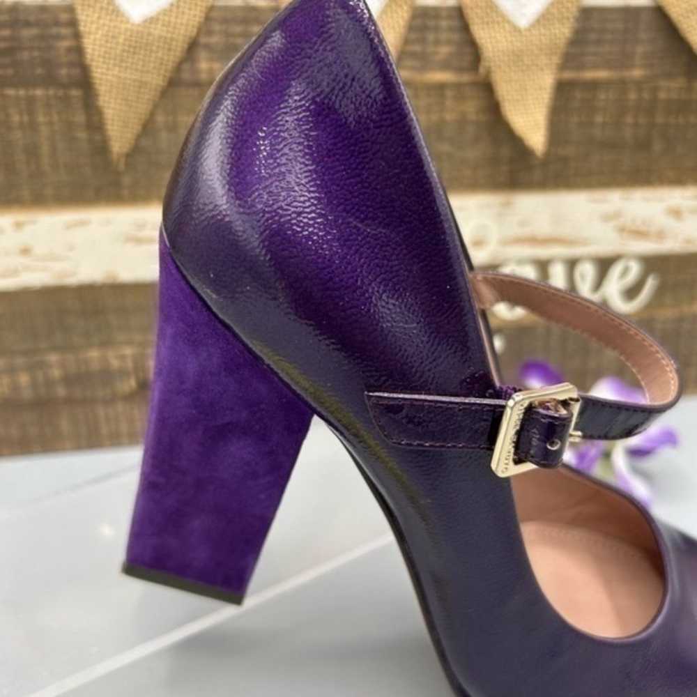 ✨NEW Vince Camuto purple leather suede heels buck… - image 5