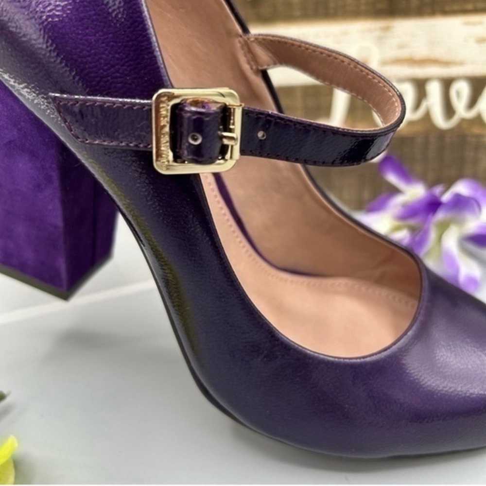 ✨NEW Vince Camuto purple leather suede heels buck… - image 6
