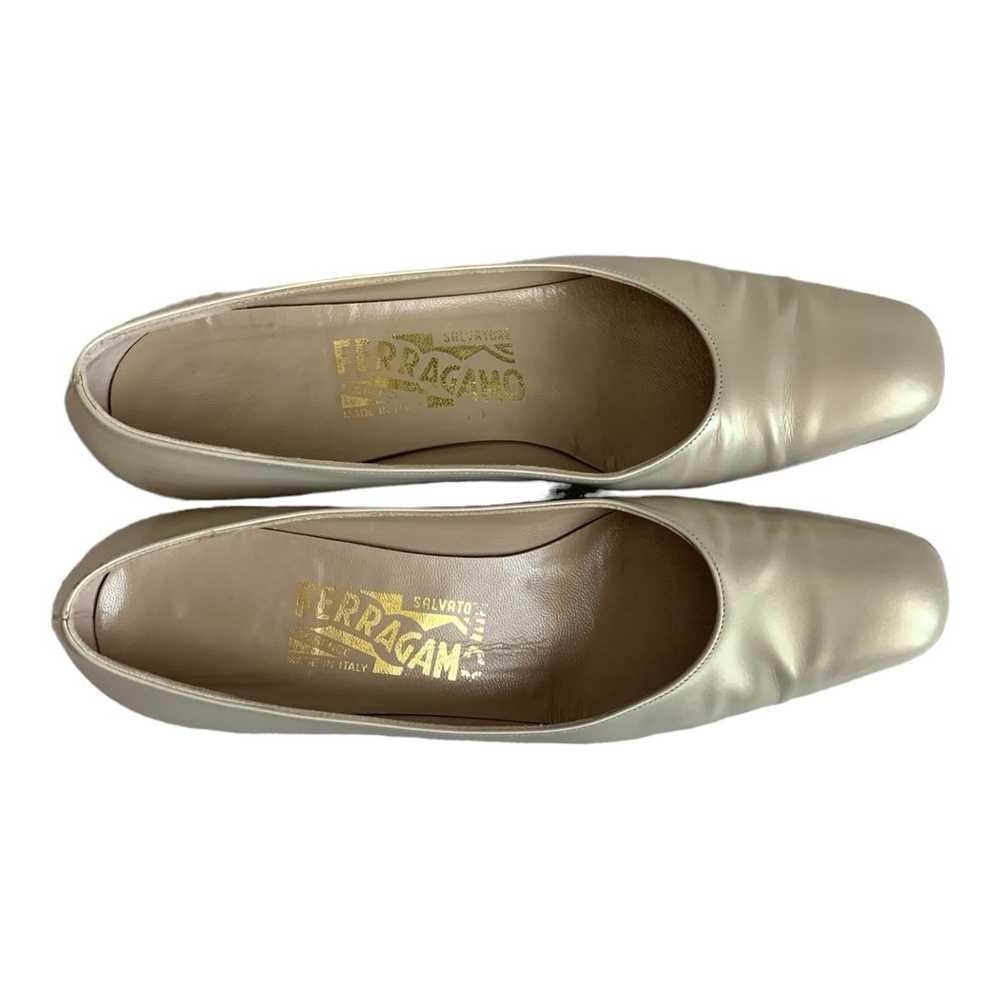 Women Shoes SALVATORE FERRAGAMO Golden Tan Leathe… - image 6