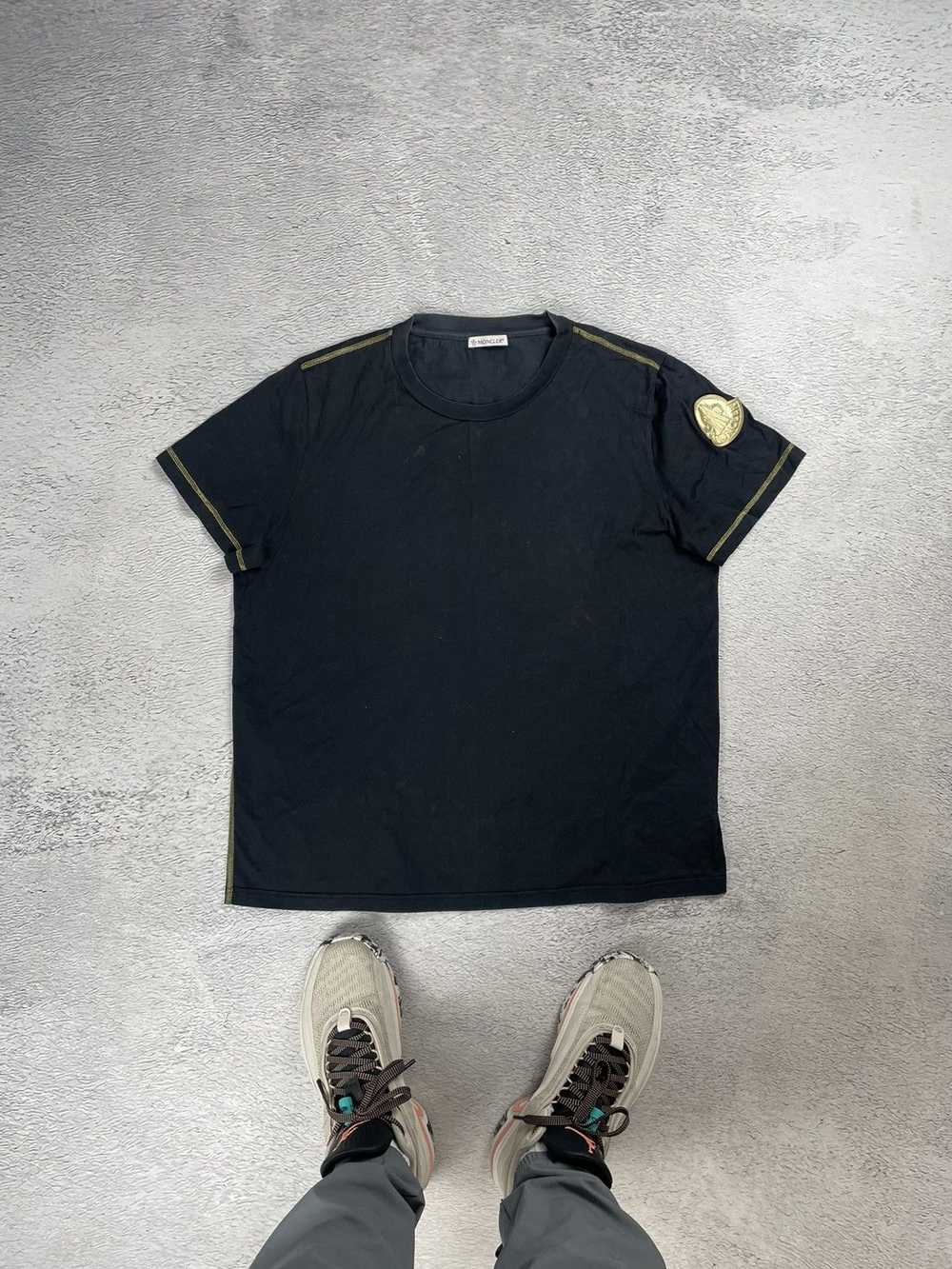 Moncler Moncler Big gold logo black t shirt y2k - image 1