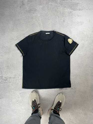 Moncler Moncler Big gold logo black t shirt y2k