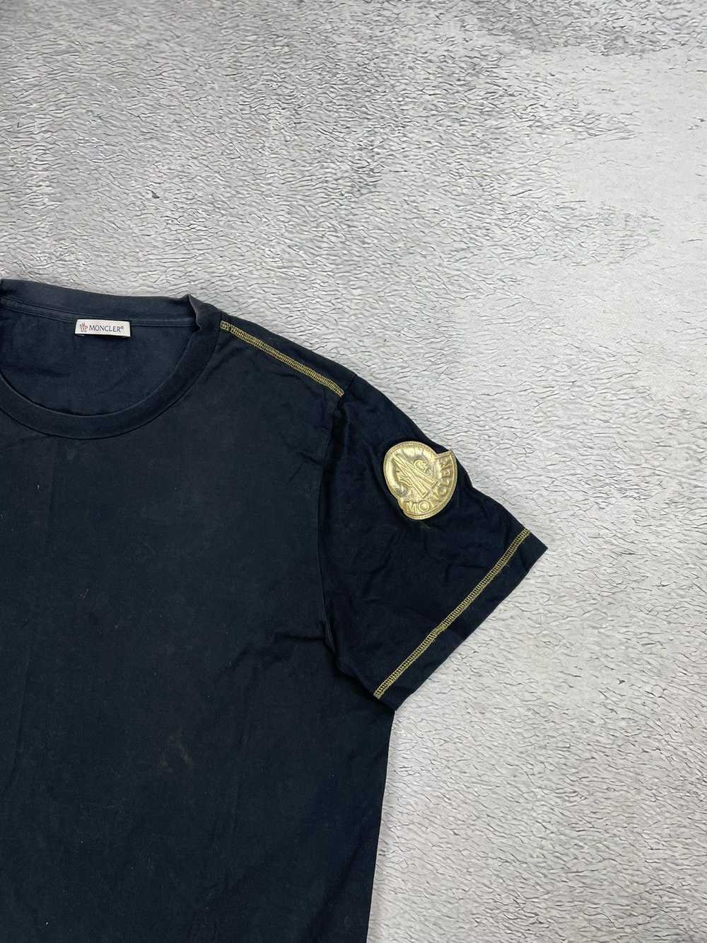 Moncler Moncler Big gold logo black t shirt y2k - image 2