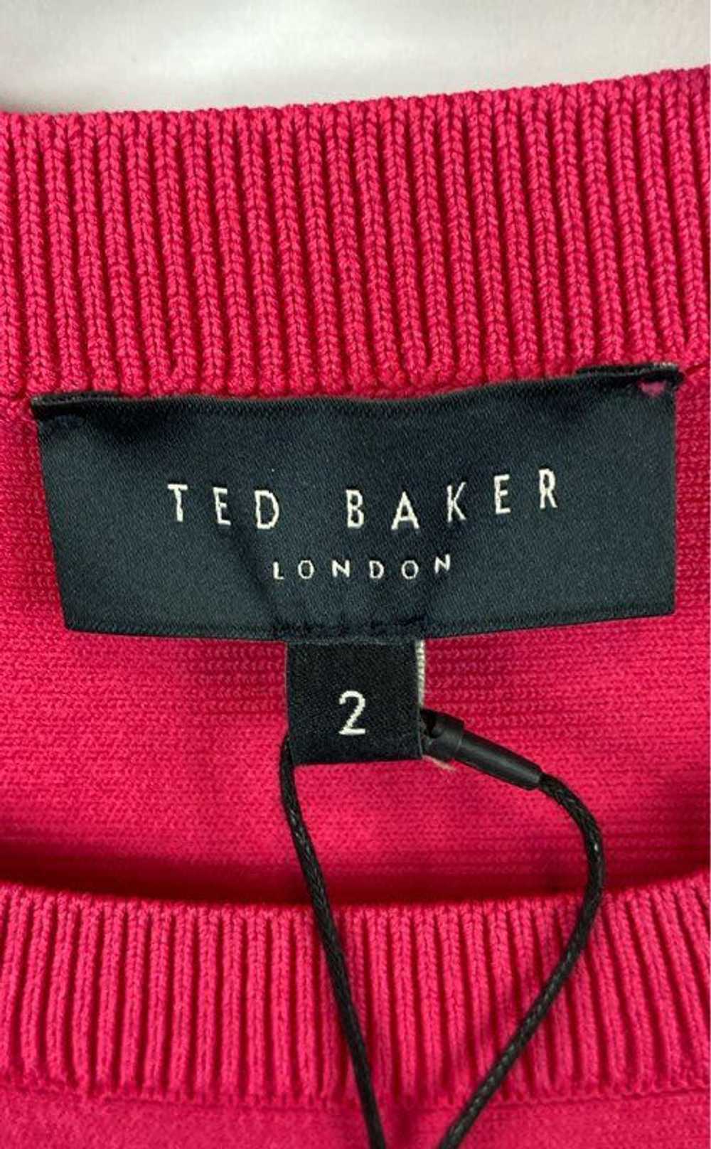 NWT Ted Baker Womens Bright Pink Long Sleeve Fitt… - image 3