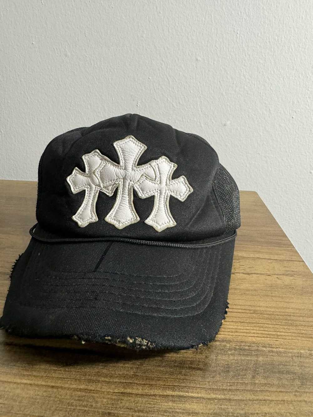 Chrome Hearts 90s Triple Cross Patch Trucker Hat - image 3