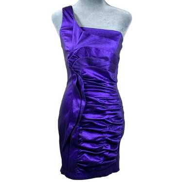 Jessica McClintock Y2K Prom Dress Sz 2 Purple Blu… - image 1