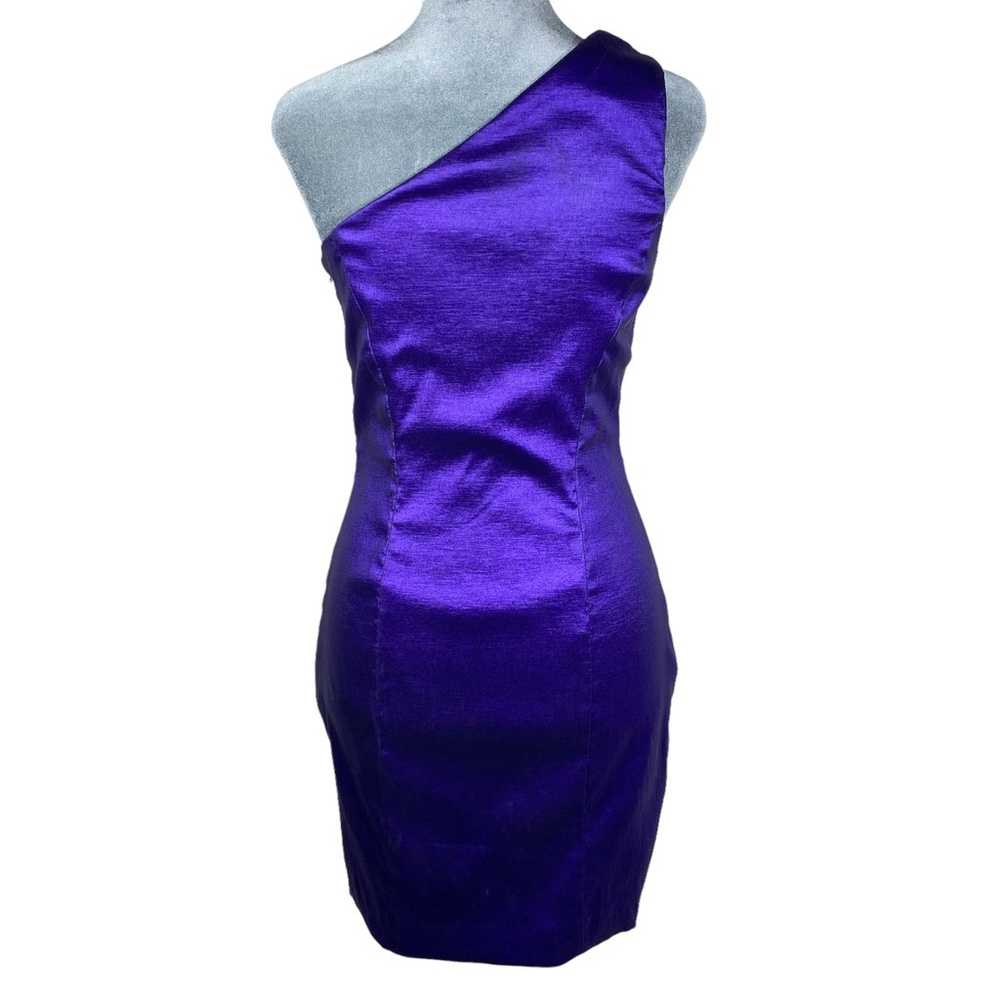 Jessica McClintock Y2K Prom Dress Sz 2 Purple Blu… - image 2