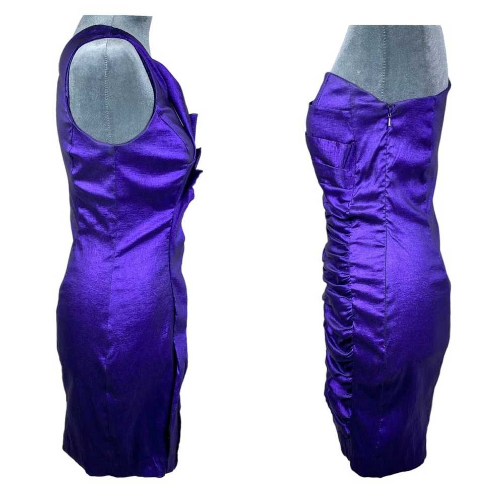 Jessica McClintock Y2K Prom Dress Sz 2 Purple Blu… - image 3