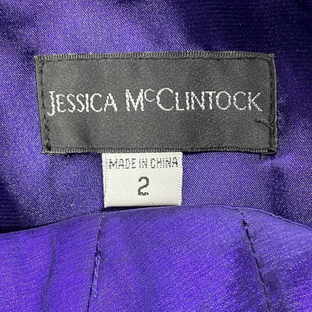 Jessica McClintock Y2K Prom Dress Sz 2 Purple Blu… - image 4