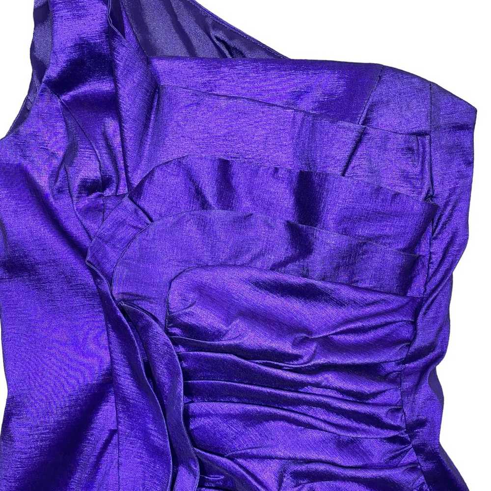 Jessica McClintock Y2K Prom Dress Sz 2 Purple Blu… - image 5