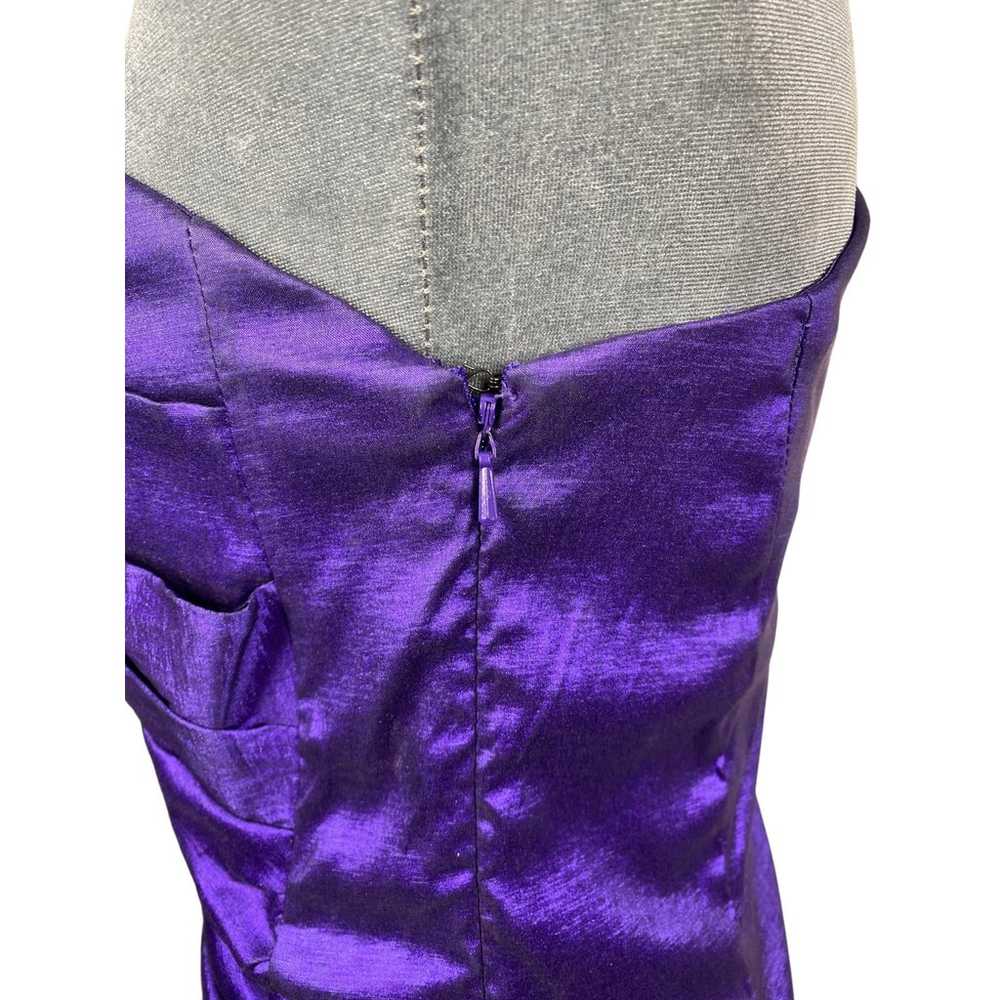 Jessica McClintock Y2K Prom Dress Sz 2 Purple Blu… - image 7