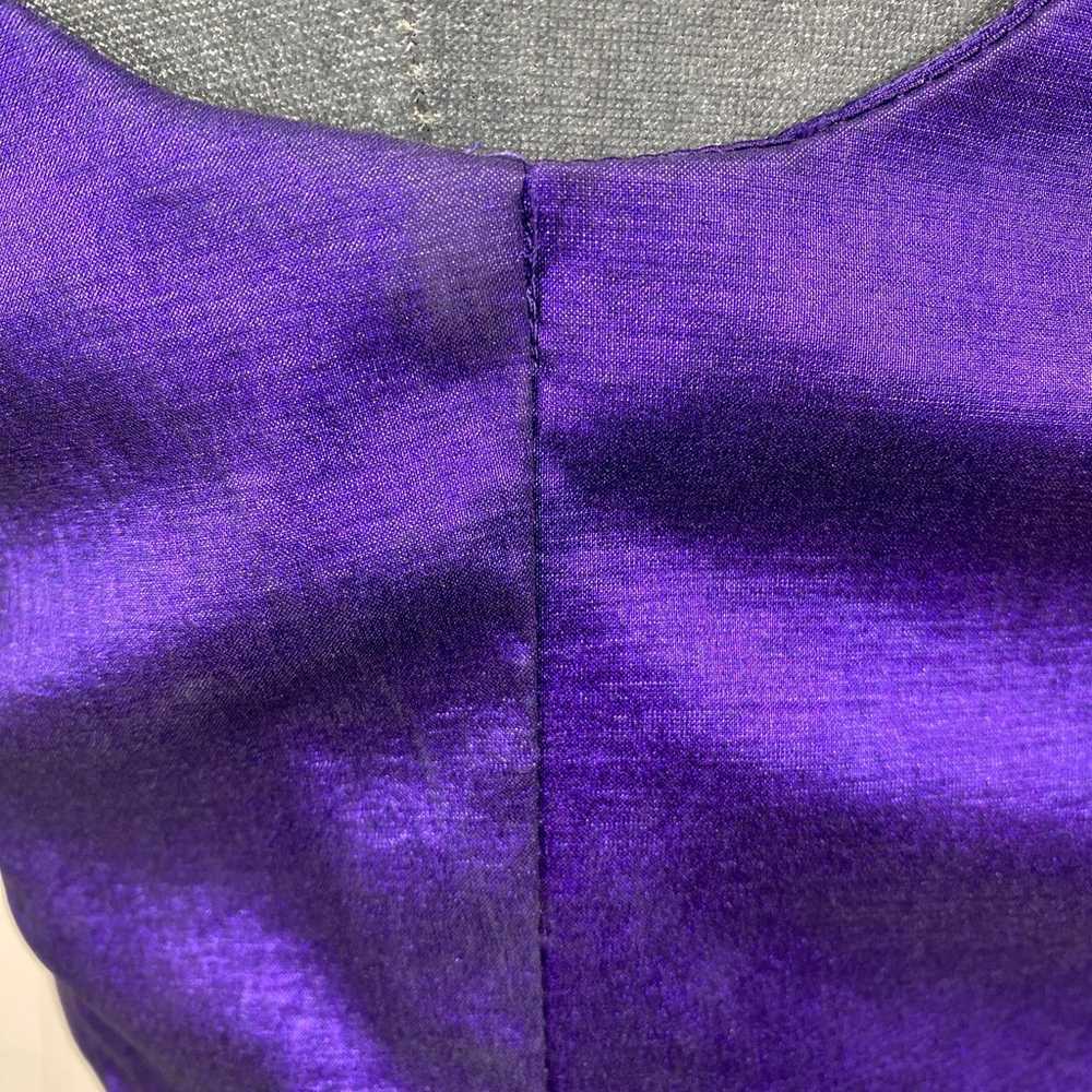 Jessica McClintock Y2K Prom Dress Sz 2 Purple Blu… - image 9