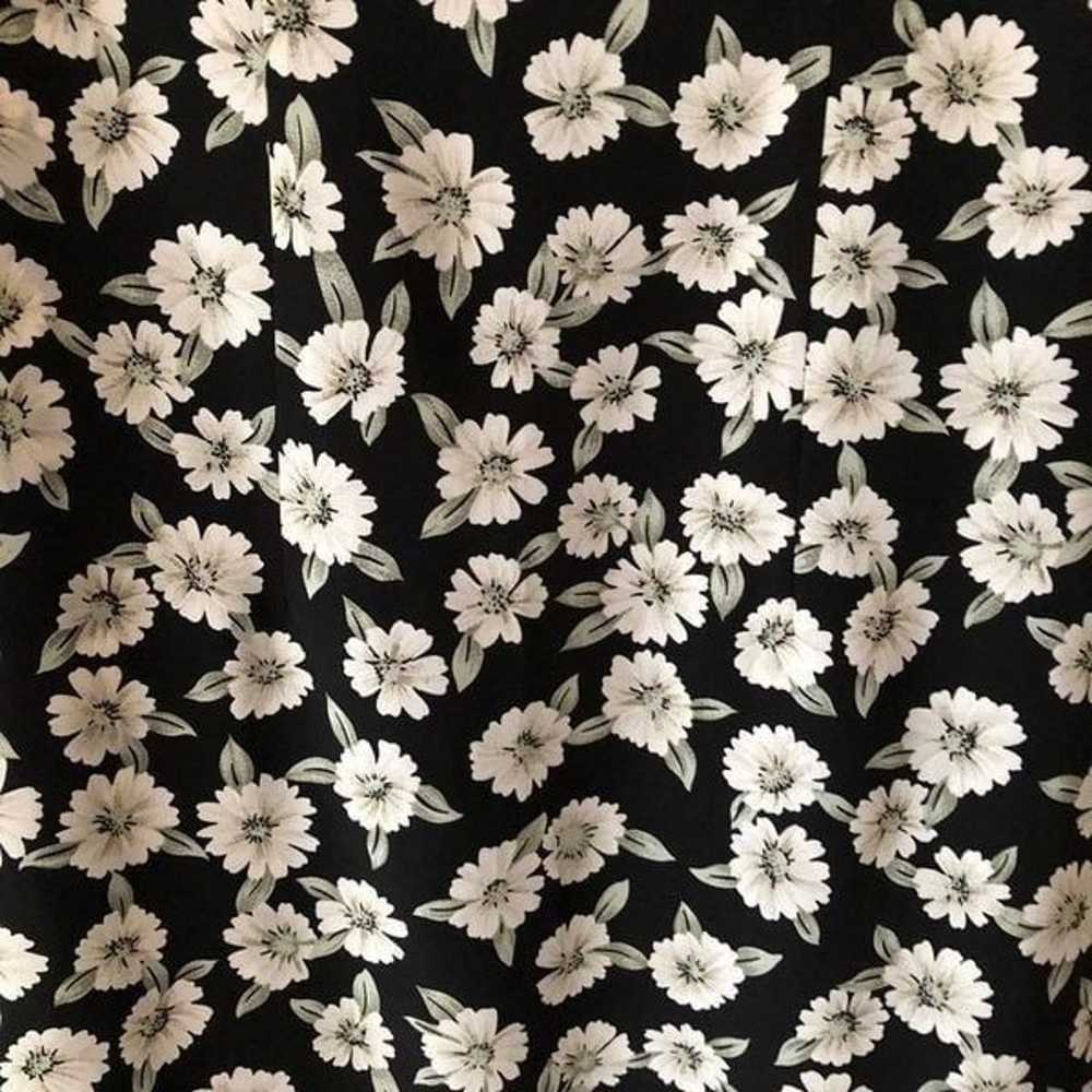 Kathie Lee Black & White Floral Long Dress - image 2