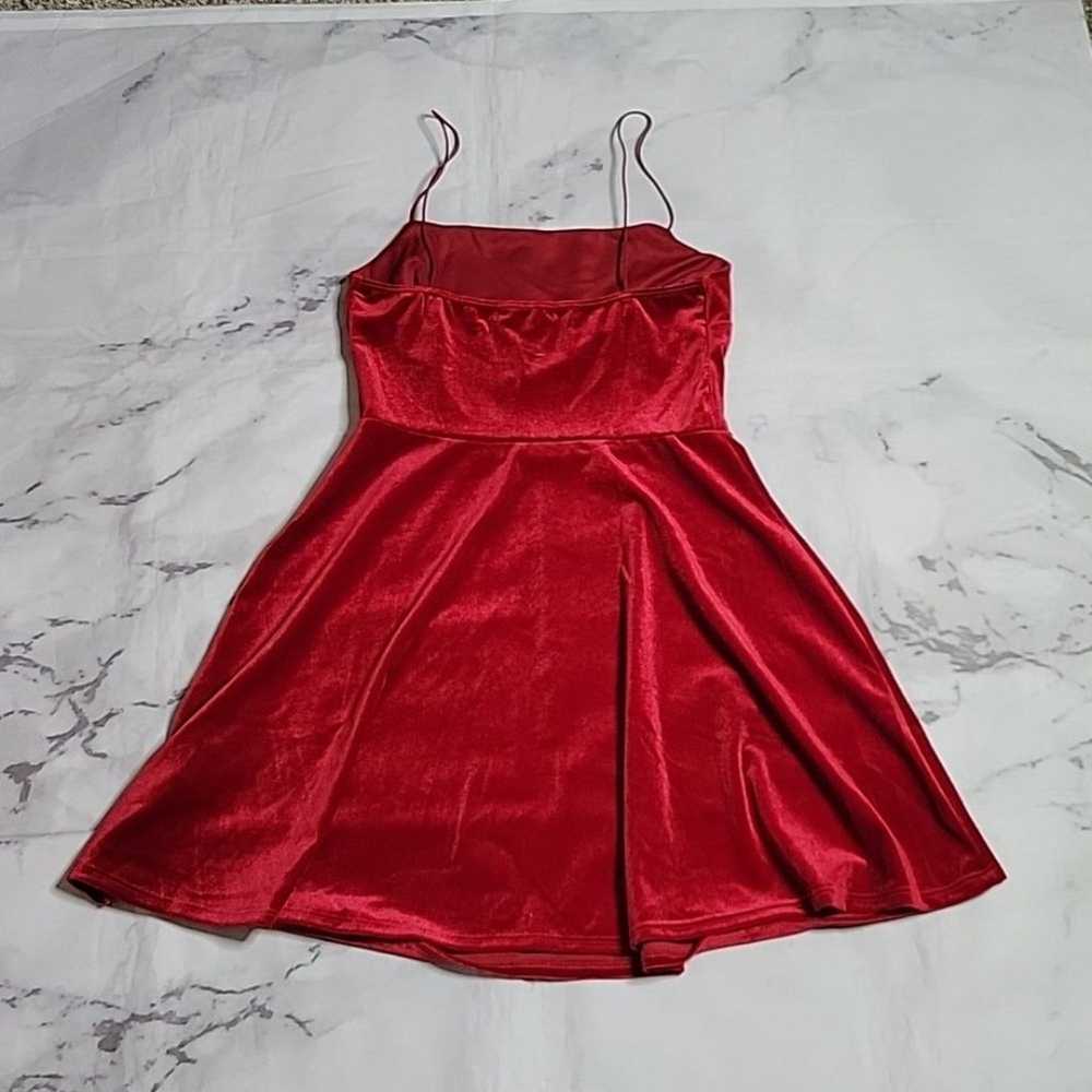 Urban Outfitters Red Velvet Dress - image 5