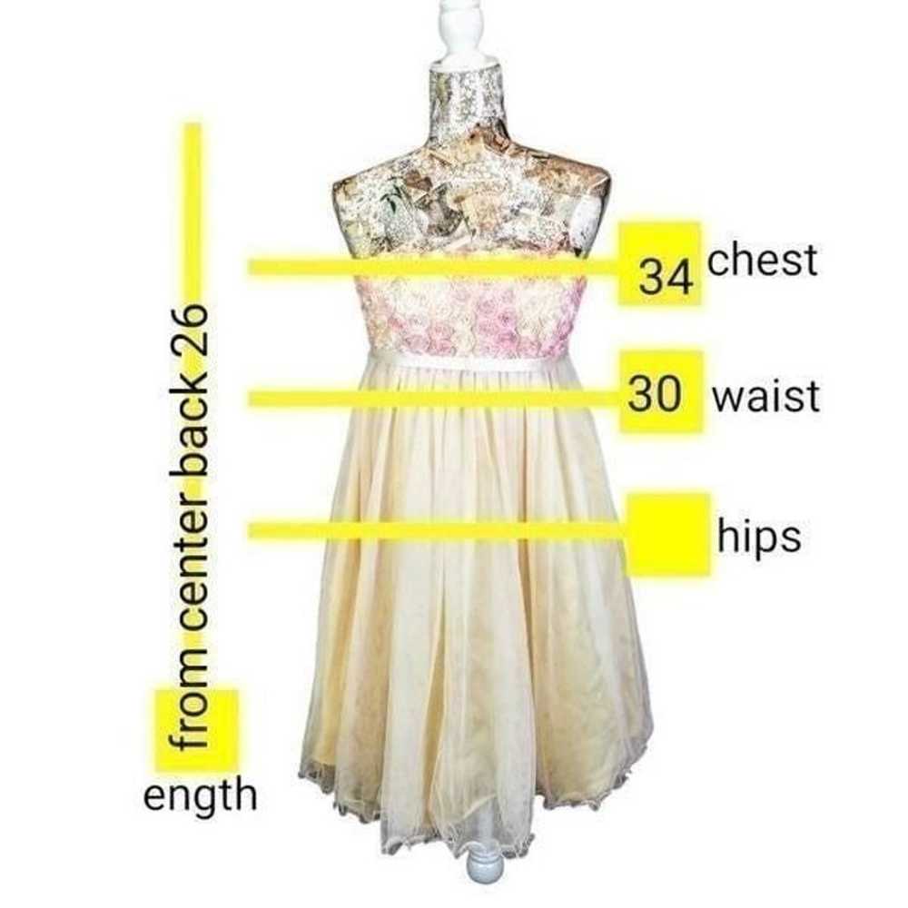 Morgan & Co Strapless Rosette Bodice Tulle Skirt … - image 4