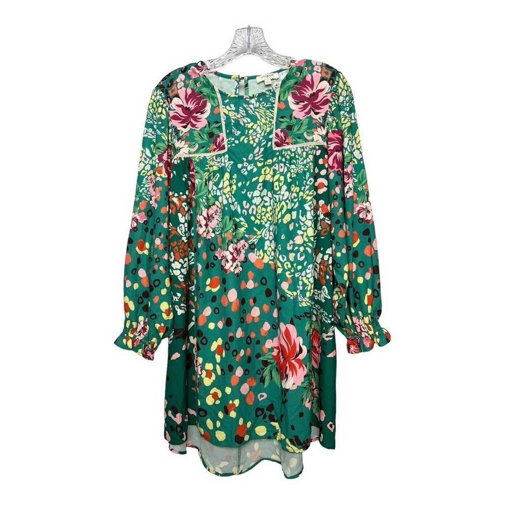 Umgee USA Floral Long Sleeve Crochet Inset Tunic … - image 3