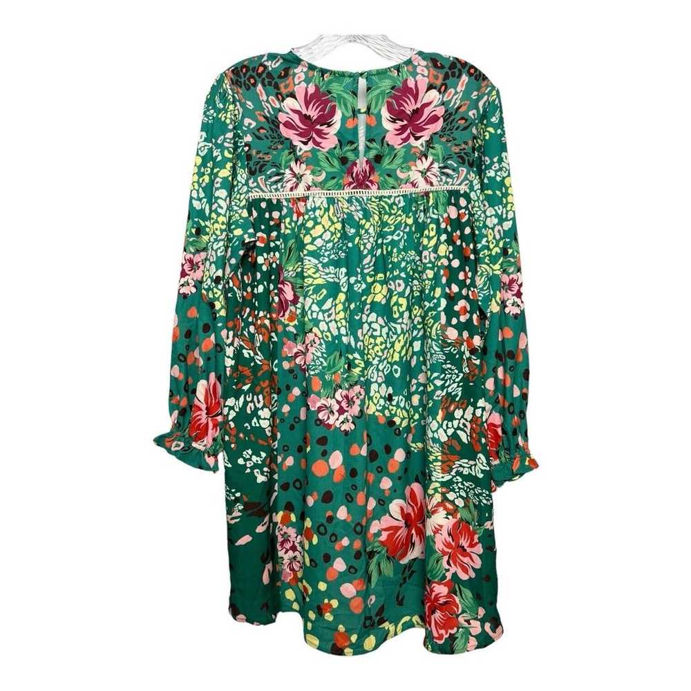 Umgee USA Floral Long Sleeve Crochet Inset Tunic … - image 4