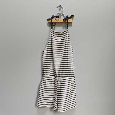Madewell Black and White Striped Romper
