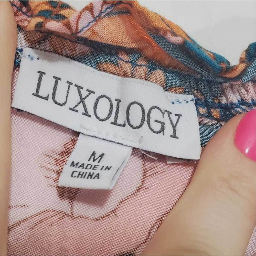 Luxology | Floral Puff Sleeve Scoop Neck Smocked … - image 6