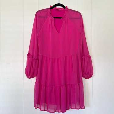 Vince Camuto Women’s Hot Pink Tiered Dress
