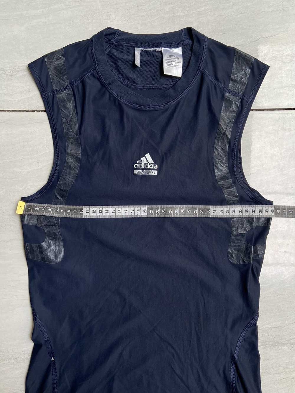 Adidas ADIDAS TECHFIT Powerweb Navy Sleeveless T-… - image 8