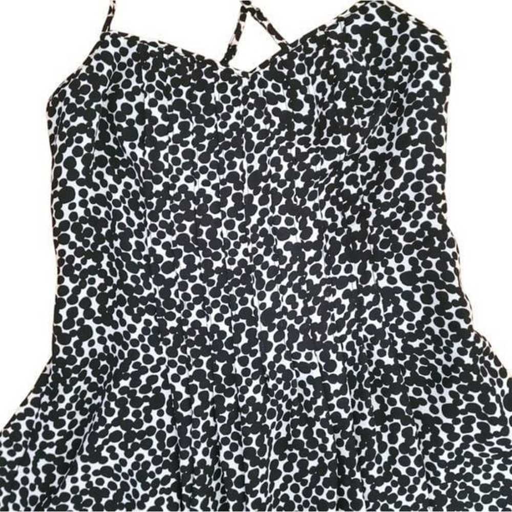 Banana Republic Black and White Spotted Midi Dress - image 4