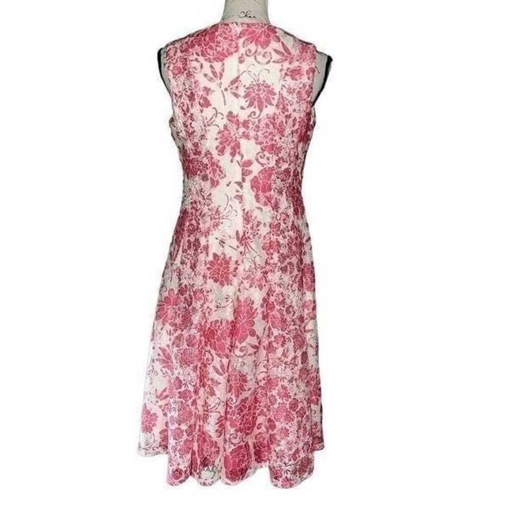 Danny & Nicole pink & white lace sleeveless dress… - image 3