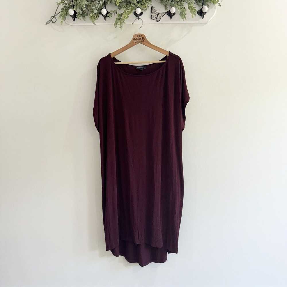 Universal Standard Maroon Maxi Shirt Dress Relaxe… - image 2