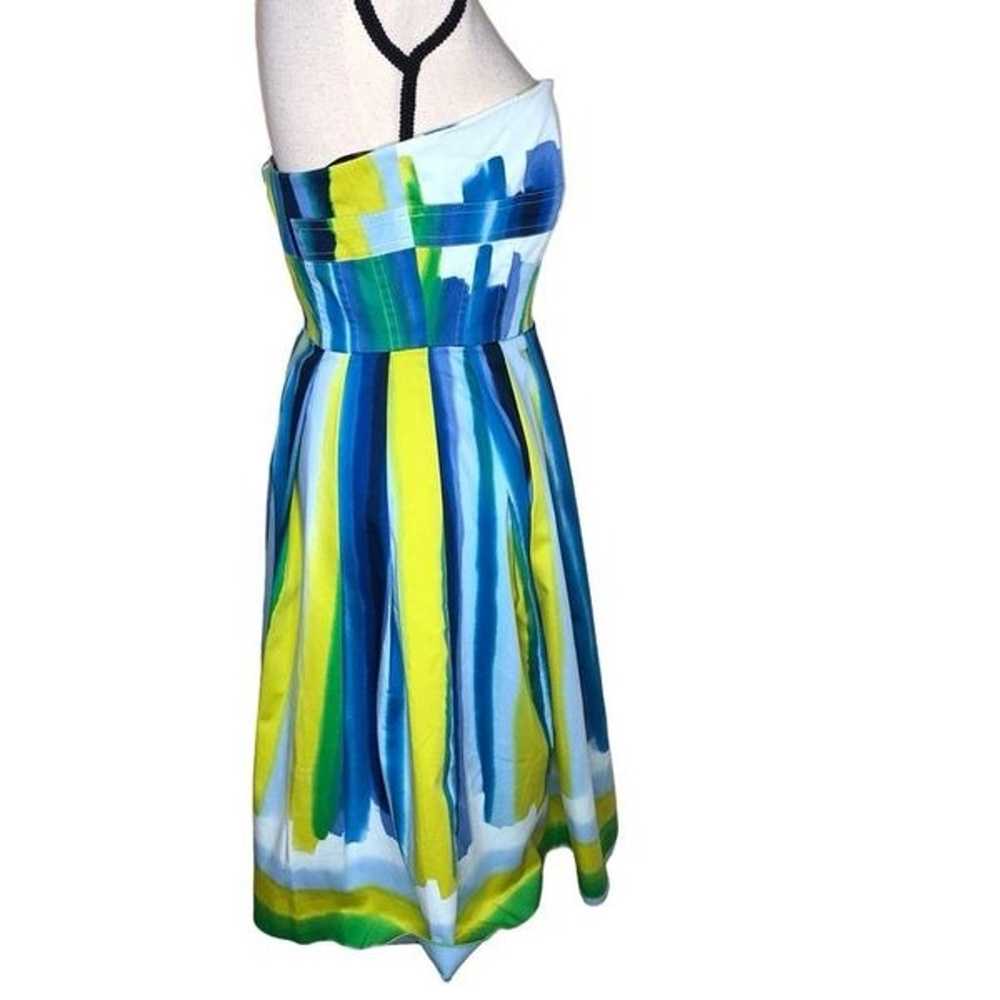 Calvin Klein Brushstroke Stripe Strapless Dress S… - image 3