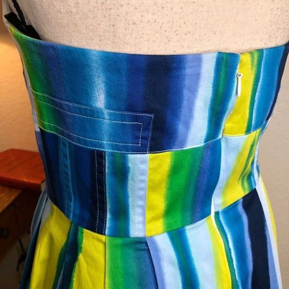 Calvin Klein Brushstroke Stripe Strapless Dress S… - image 7