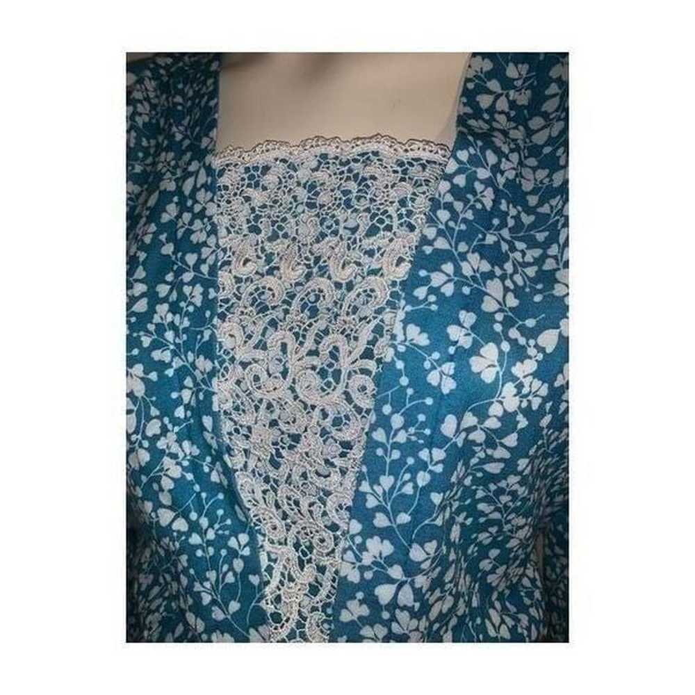 Vintage Cottagecore Floral Lace Trim Dress XXL - image 7