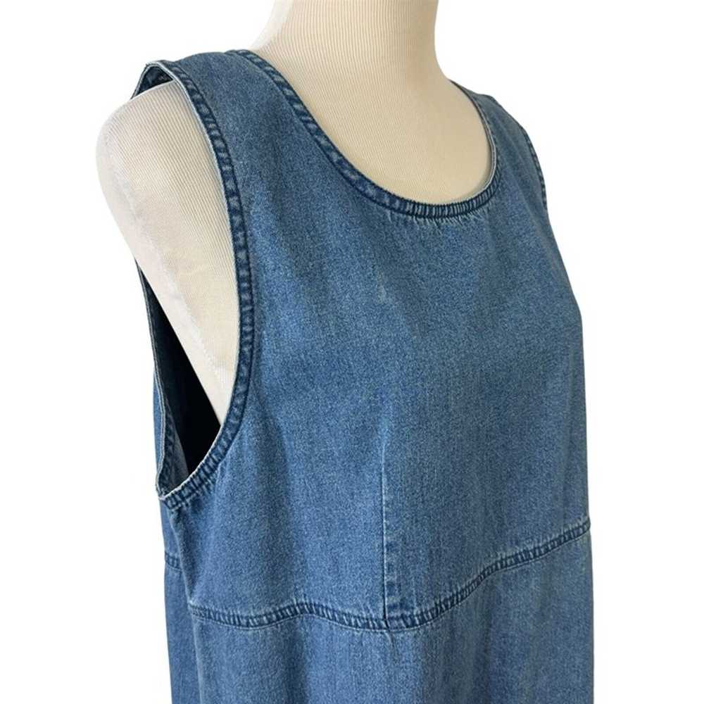 Original TY Wear Blue Denim Dress Size 12 Modest … - image 2