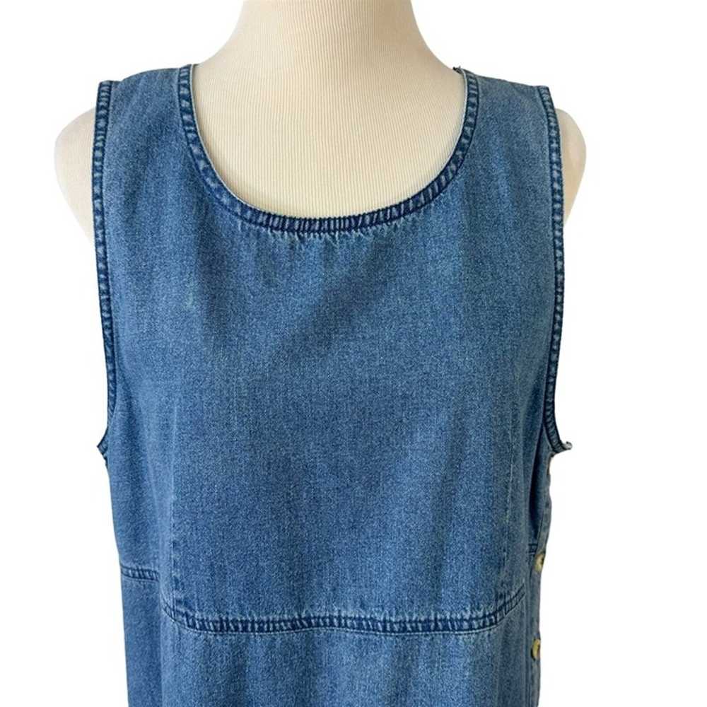 Original TY Wear Blue Denim Dress Size 12 Modest … - image 3